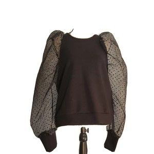 INC International Concepts Organza Sleeve Women's Top